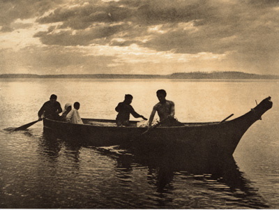 HOMEWARD EDWARD CURTIS NORTH AMERICAN INDIAN PHOTO